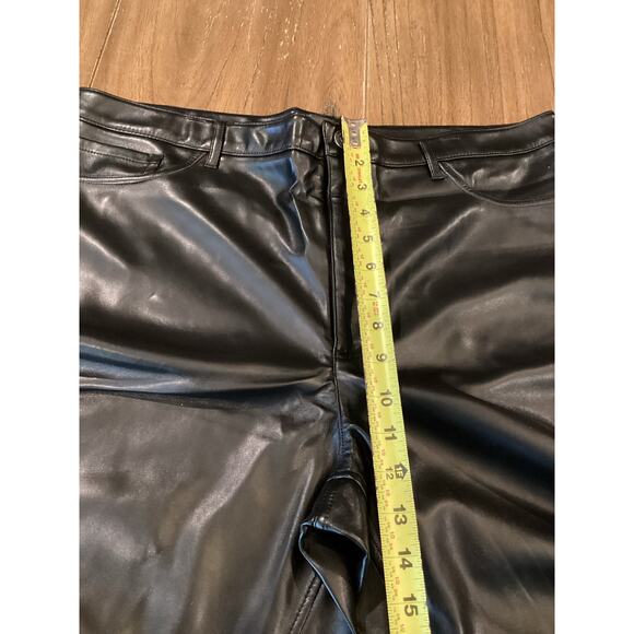 Joie Black Faux Leather Pants Limited Edition Size 16 NWT - Picture 7 of 10